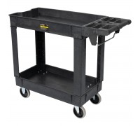 OPT-608S Тележка пластиковая, 2 полки, удлиненная