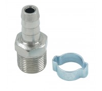 OPT-73010HM Штуцер пневматический ёлочка с обжимным кольцом, внешняя резьба 3/8