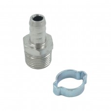 OPT-74012HM Штуцер пневматический ёлочка с обжимным кольцом, внешняя резьба 1/2