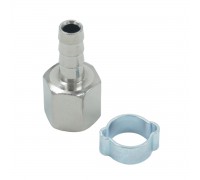 OPT-72008HF Штуцер пневматический ёлочка с обжимным кольцом, внутренняя резьба 1/4