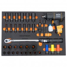 WDK-3740S Набор пневматического и динамометрического инструмента в ложементе, 37 предметов