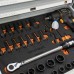 WDK-3740S Набор пневматического и динамометрического инструмента в ложементе, 37 предметов