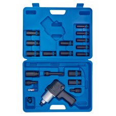 Гайковерт пневматический ударный KING TONY 44118MP08 1/2" 678 Нм с комплектом головок 23 предмета