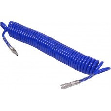 Шланг пневматический спиральный высокого давления 8х12 мм, 15 м, полиуретановый, фитинги МАСТАК 680-08115SQ